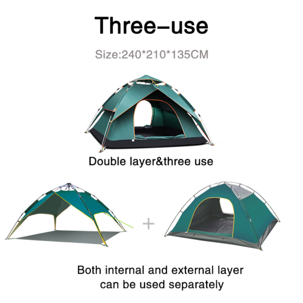 Light weight big waterproof custom camping tents outdoor travel portable3 4 person large personal tent - Image 2