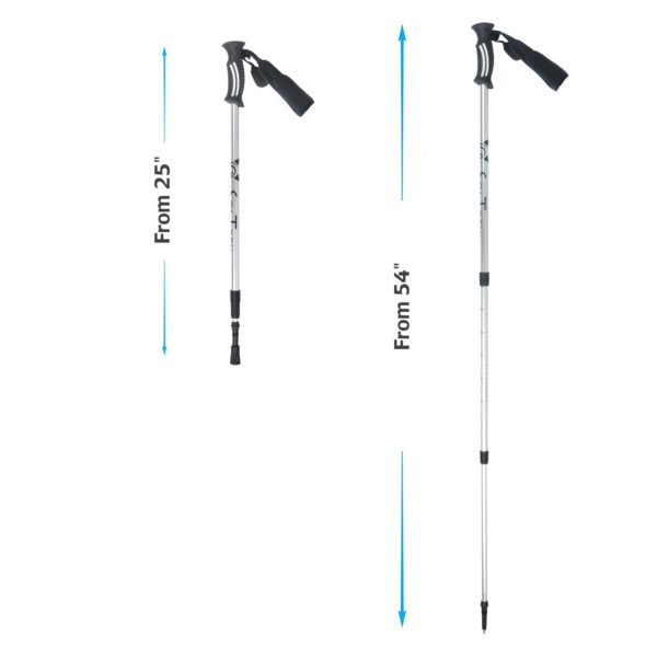 65 135 cm 3-section Straight Grip Handle Hiking Sticks Telescopic Trekking Poles - Image 6