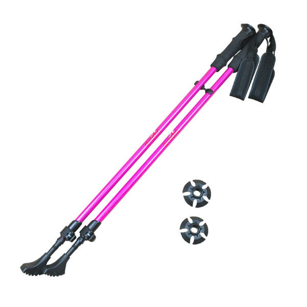 Custom set of 2 telescopic hiking pole aluminum 7075 two piece adjustable trekking poles - Image 2