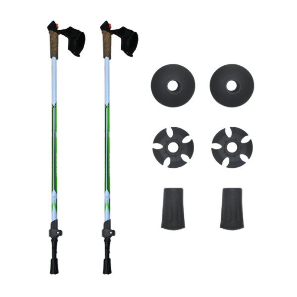 High quality foldable nordic exerstrider aluminum 7075 set of two hiking walking sticks  trekking pole