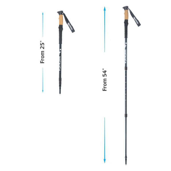 Outdoor Adjustable 3-section Trekking Pole 3k Carbon Fiber  Climbing Walking Stick - Image 6