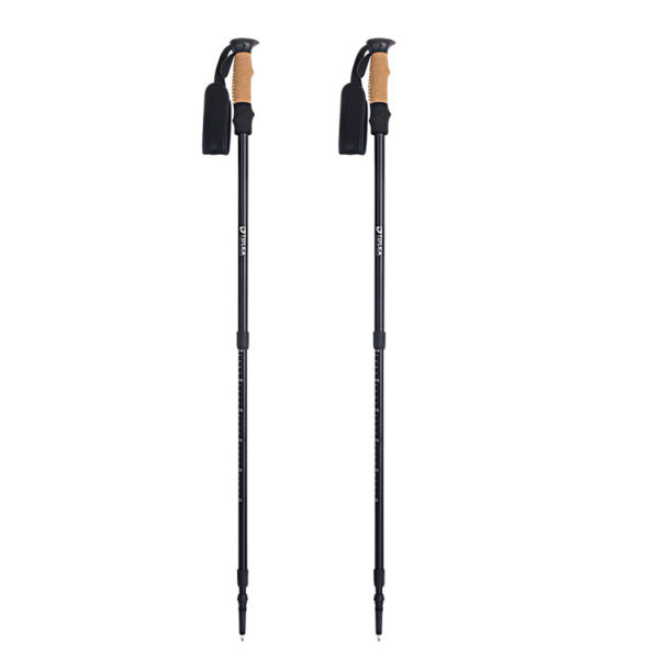 2021 new design walking stick cork handle Aluminum7075 mountaineering cane stick for hiking trekking pole