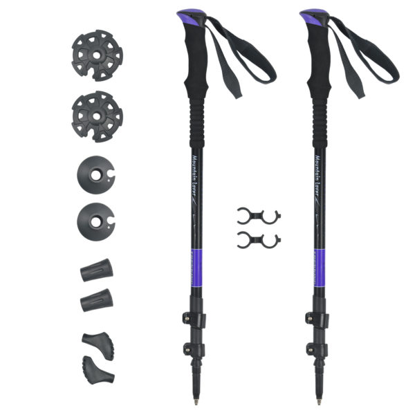 Custom high quality hiking pole ultra light carbon fiber trekking poles walking trekking poles