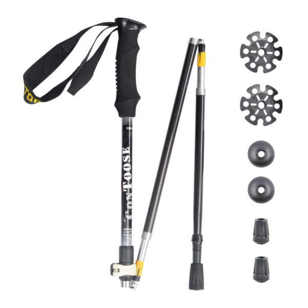 Foldable carbon hiking poles carbon steel fibre trekking pole foldable trekking pole carbon - Image 2