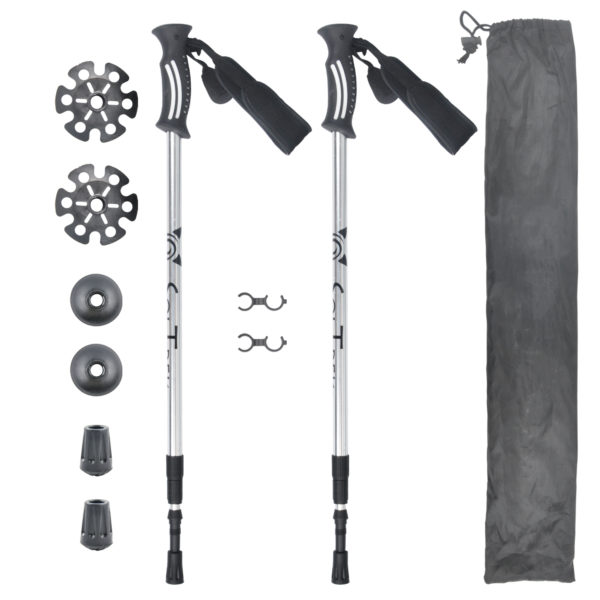 Professional custom trekking trail poles walking poles resistance hiking adjustable alpenstock