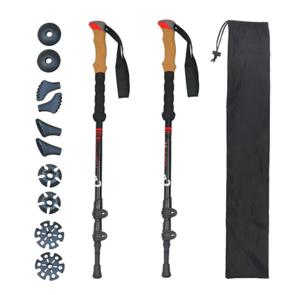 Factory Price Expandable nordic walking pole lock, quick lock, telescopic stick walking pole