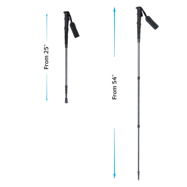 Hot Sale 65-135cm Climbing Equipment 3-section Straight Handle Telescopic Hiking Sticks Walking Hiking Pole - Image 6