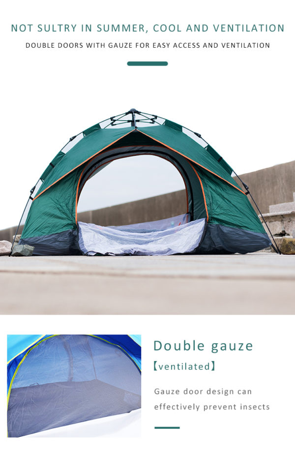 Hot tent winter camping large pop up family 2-3 person outdoor waterproof tents camping outdoor for sale - Image 6