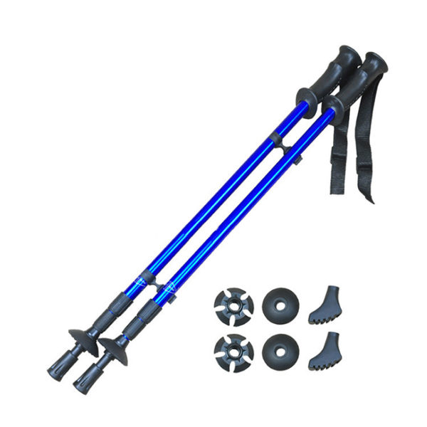 Aluminum 7075 Alpenstock Adjustable telescoping Anti Shock Mountain Climbing Walking Stick