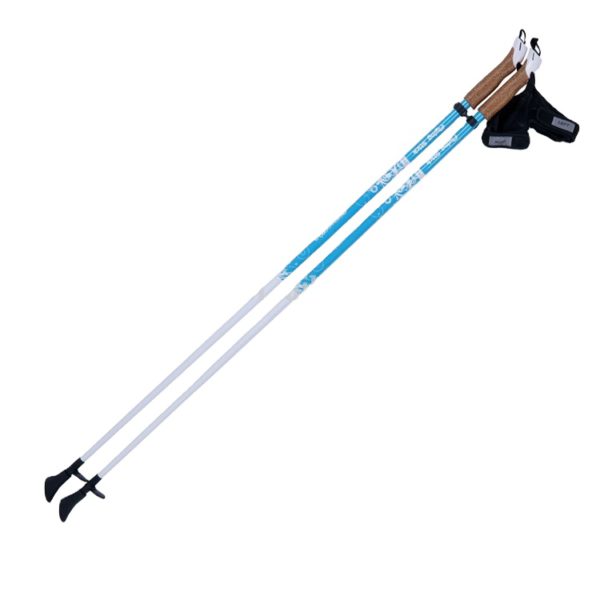 TUV GS approved fiberglass walking stick rubber feet trekking pole grip ski pole