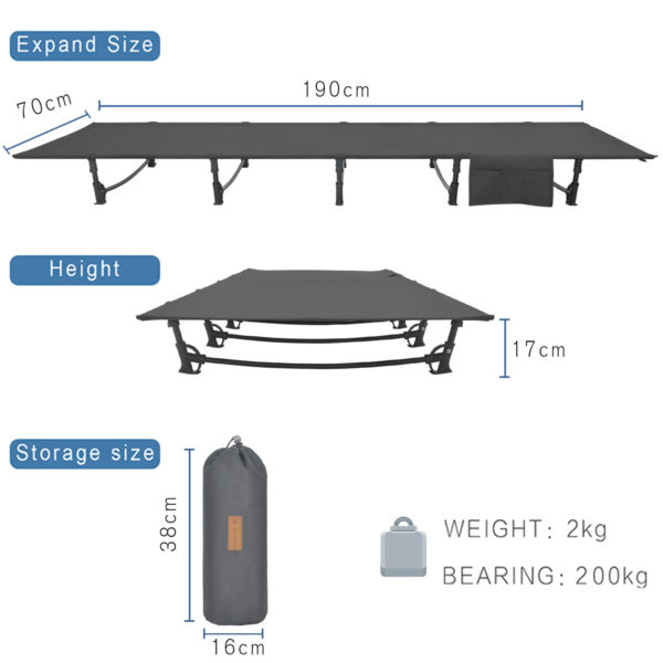 Adjustable folding bed camping folding bed cot folding bed modern - Image 5