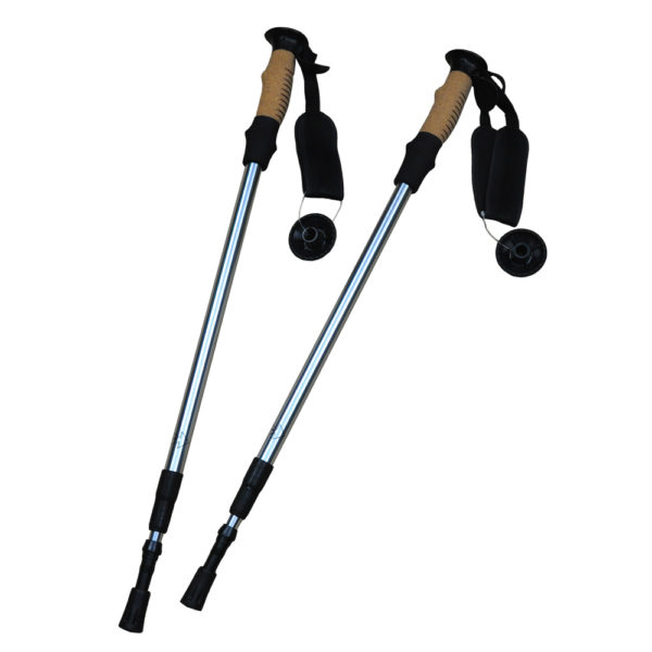 Hot sale new design mountaineering cane stick for hiking anti-shock trekking pole outdoor walking stick