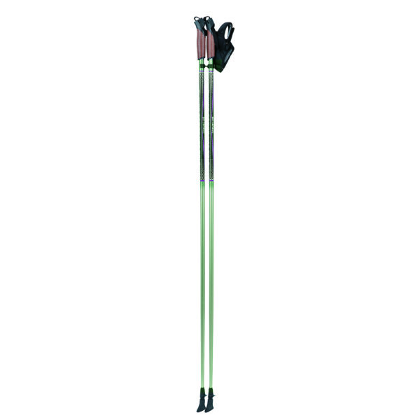 Custom nordic outdoor wooden trekking pole nordic walk protector tip rubber survival cane hiking walking stick - Image 4