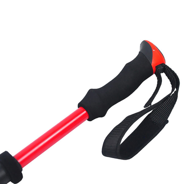 Custom adjustable light weight trekking pole collapsible hiking stick foldable trekking pole - Image 2