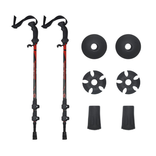 Custom high quality hiking pole aluminium adjustable trekking poles walking stick