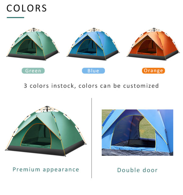 New arrival 2-3 person strong waterproof fishing double layer backpack trekking camping tent - Image 6