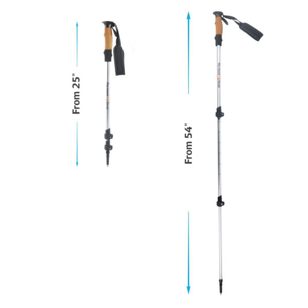 Hot sale aluminum nordic walking poles , telescopic walking stick plastic handle - Image 2