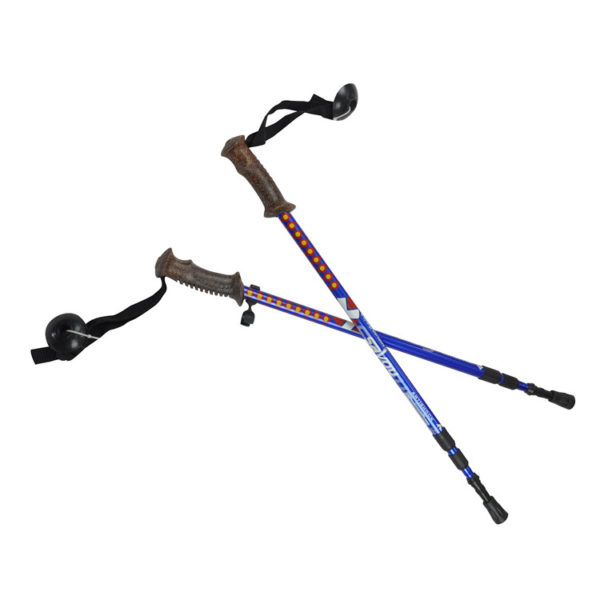 High quality nordic hiking walking stick 100% carbon fiber trekking poles with compass