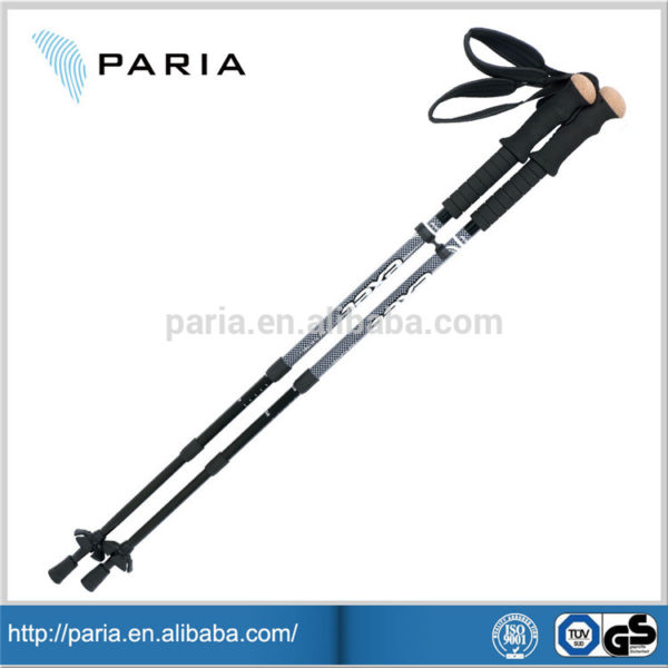 50% carbon fiber external quick lock stick telescopic trekking pole with camera mount - Image 2