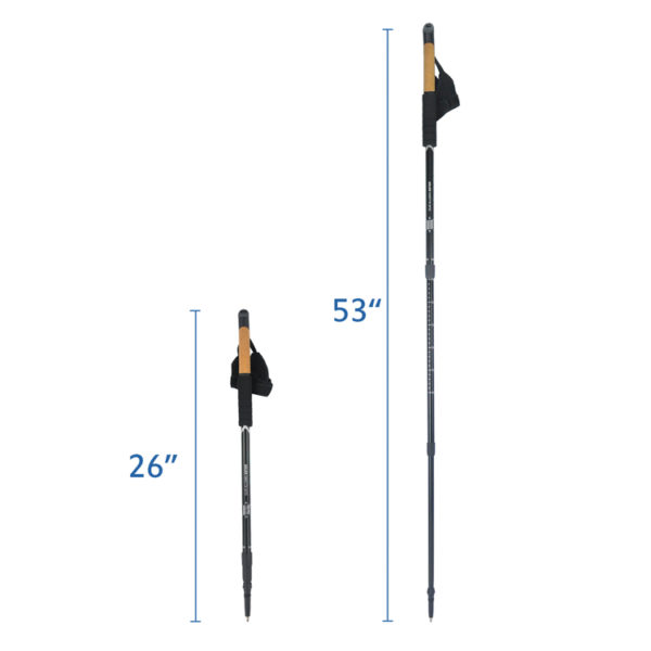 Aluminium telescopic with anti-shock system nordic walking trekking hiking poles - Image 5