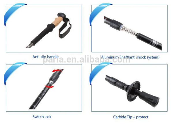 High quality Walking Stick Adjustable Hiking protection walking stick walking sticks manufacturers - Image 6