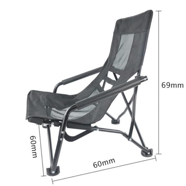 light outdoor portable camping chair ultralight reclining beach chair folding chair - Image 2