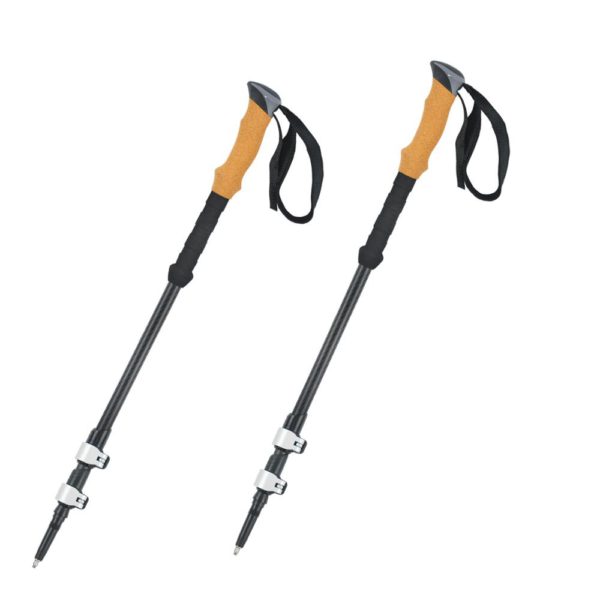 Wholesale foldable telescopic nordic hiking canes and cork handle walking stick trekking trail poles aluminium - Image 6