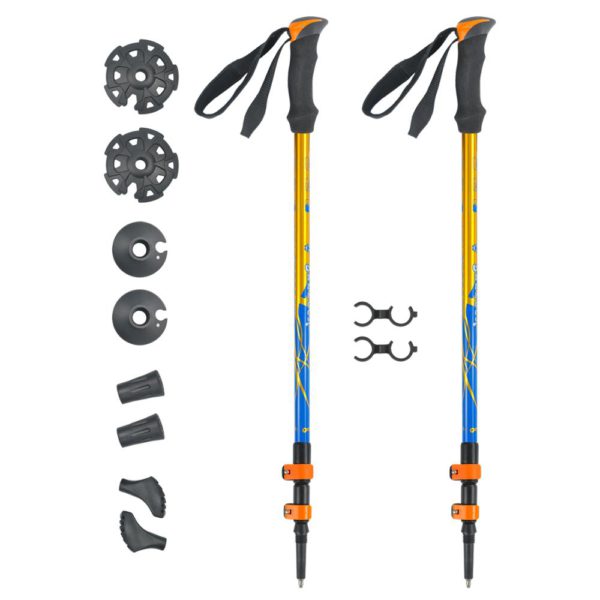 Factory price Anti Shock Retractable aluminum telescopic hiking trekking poles