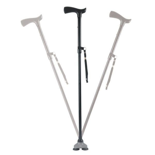 Rubber Top Aluminum Alloy walking stick for old people, folding stool walking stick, old man walking stick - Image 5