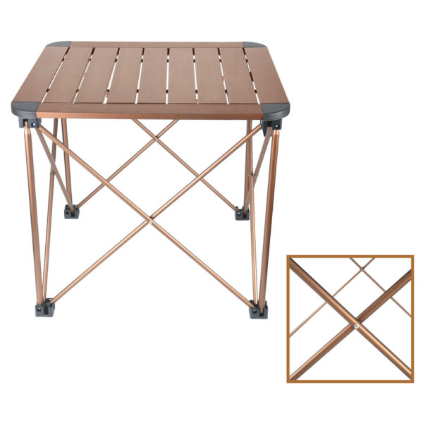 Portable outdoor foldable table aluminum folding camping picnic table - Image 2