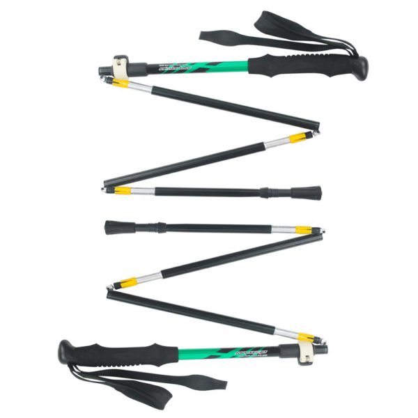 Wholesale Durable Collapsible Walking Stick Canes EVA Handle Hiking Climbing Poles Folding Trekking Poles - Image 4