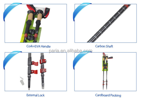 Customized Hot sale adjustable trekking pole, Flexible Walking Stick, folding trekking pole - Image 4