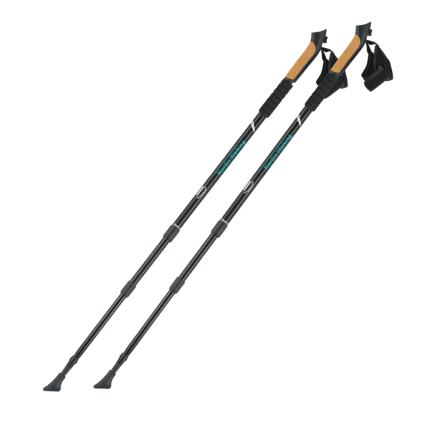 Aluminium telescopic with anti-shock system nordic walking trekking hiking poles