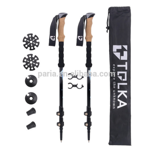 External Lock Extreme Light Carbon Fiber Trekking Pole Hiking Pole Stick - Image 2