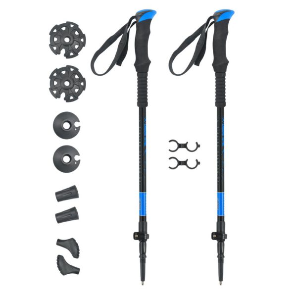 Factory price hot sale nordic walking stick for hiking aluminium/carbon fiber trekking pole