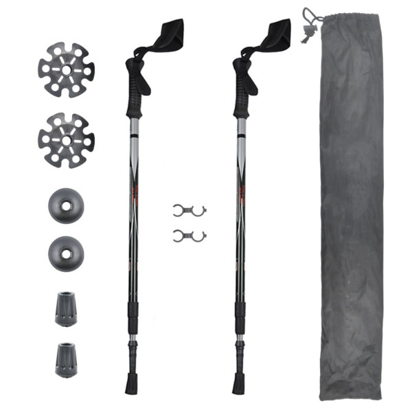 Custom adjustable aluminium trekking pole cardboard hiking  stick  trekking