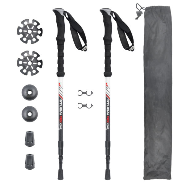 Custom adjustable hiking sticks alpine pole trekking pole multi-function with bag