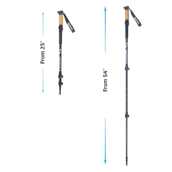 Professional customization outdoor wood walking hiking pole trekking poles for sale