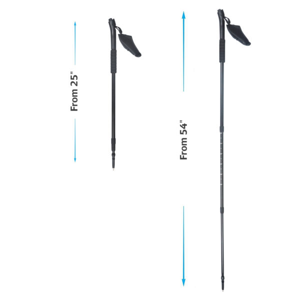 multifunctional outdoor trekking pole telescopic 6061 aluminum walking sticks trekking pole - Image 2