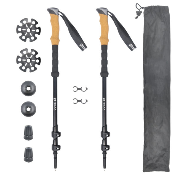 Hot Sale Custom 3 sections telescopic hiking stick carbon fiber nordic trekking poles - Image 6