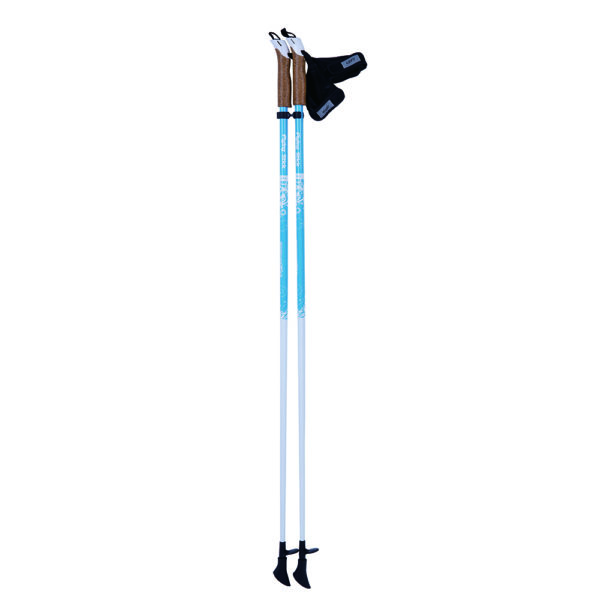 Custom travel climbing  hiking wood alpenstock anti shock nordic walking stick