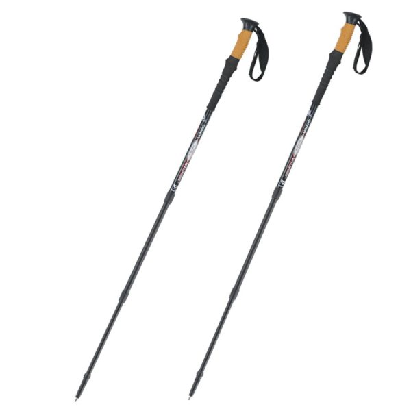 3 section internal lock carbon fiber  trekking poles hiking cane walking stick - Image 4