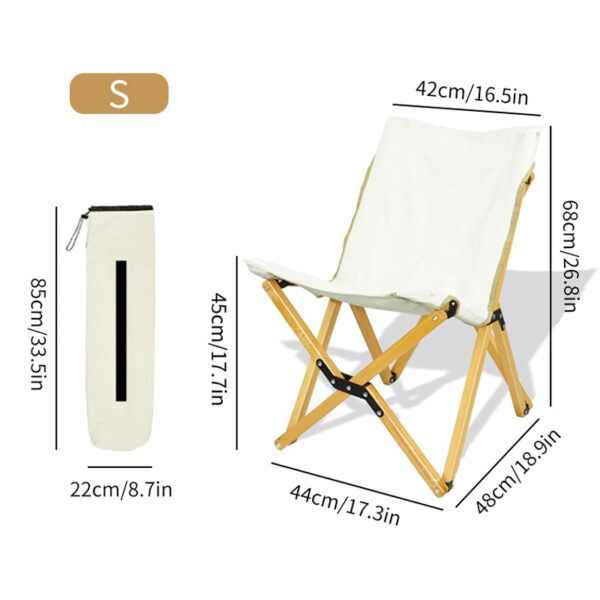 Wood Butterfly Camping Chair - Image 3