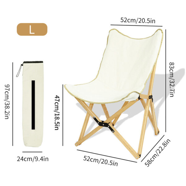 Wood Butterfly Camping Chair - Image 4