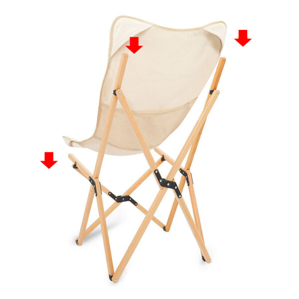 Wood Butterfly Camping Chair - Image 2