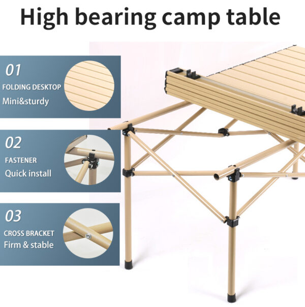 Metal Camping Folding Table - Image 3